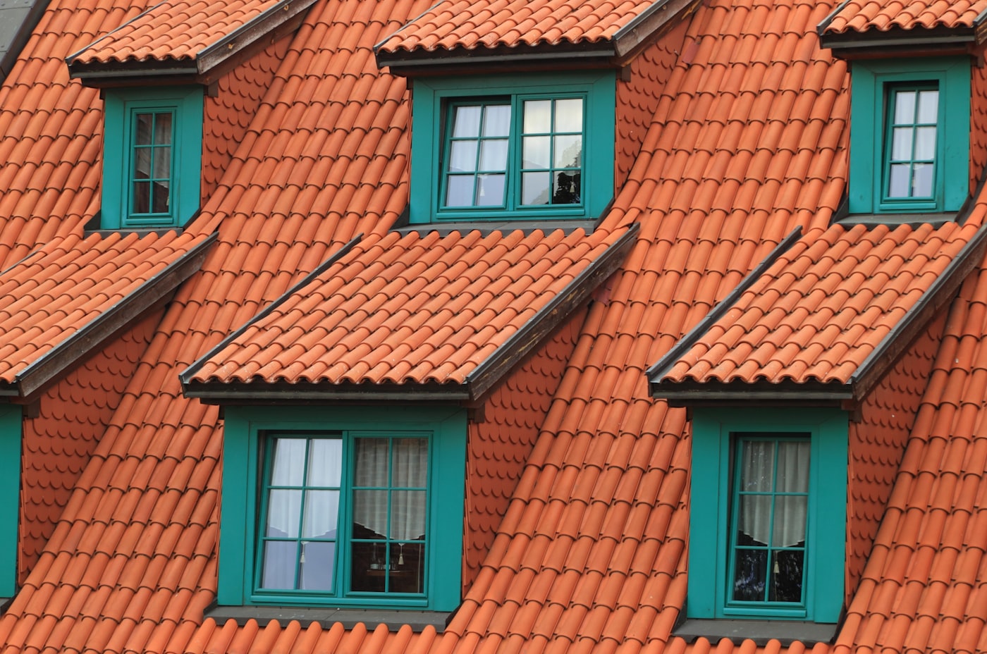 Tile roof with dormers